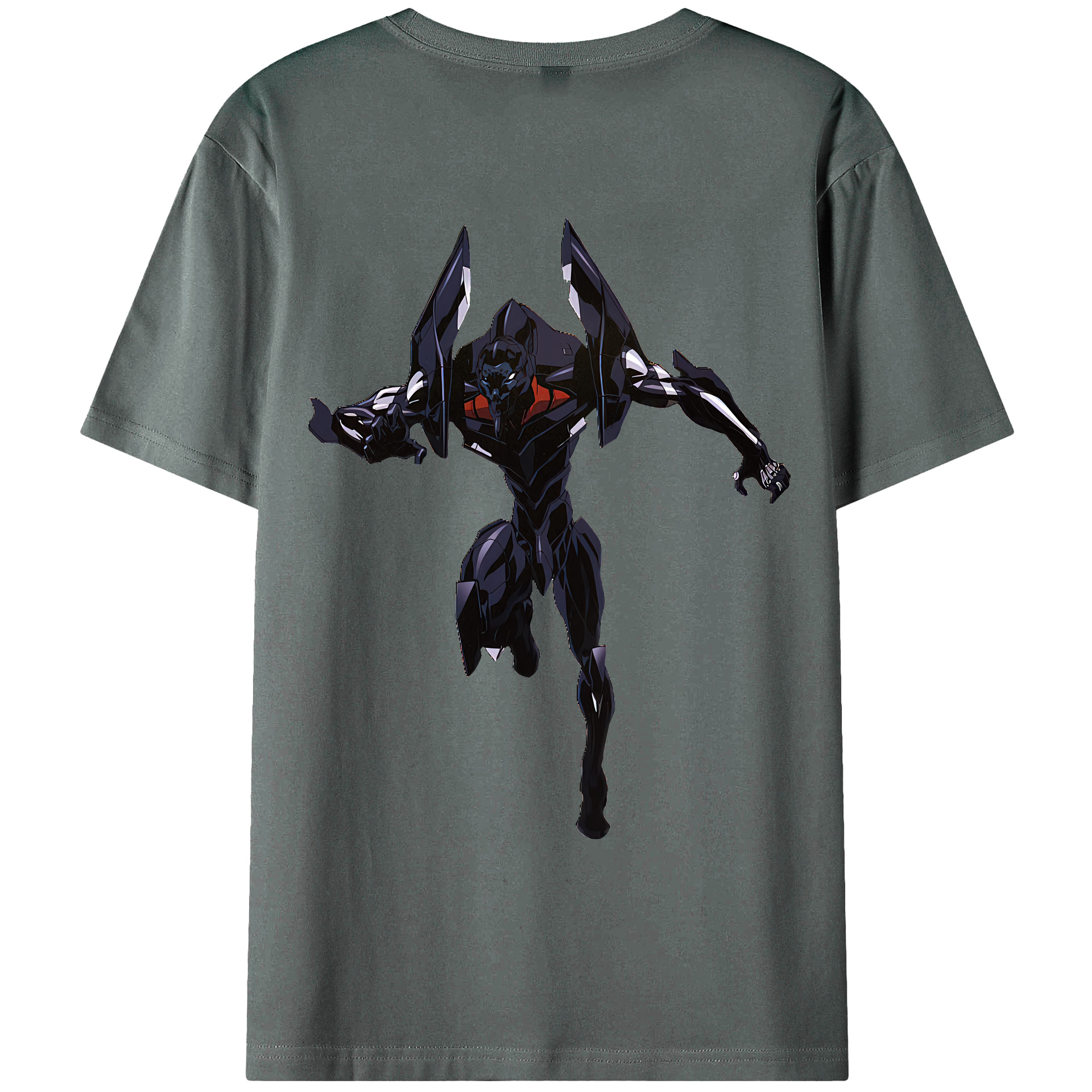 （画像用） EVA 新世紀エヴァンゲリオン 綿100％ メンズ半袖Tシャツ（バックプリント） 通気性